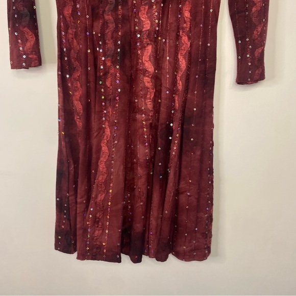 Sami & Jo Whimsigoth Purple Red Sparkly Dress Small Fairy Burnout Y2K Grunge - Picture 3 of 10